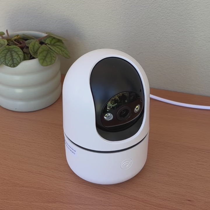 Product demonstration of the PawSafe Indoor Dog Camera